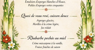 Menu Asperge Printanier
