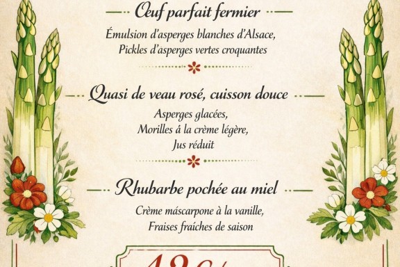 Menu Asperge Printanier